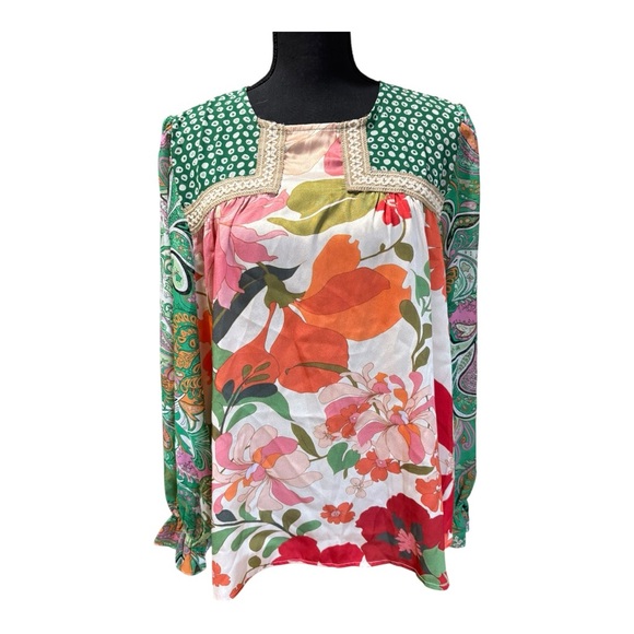 Jodifl Floral Embroidery Yoke Top - Picture 2 of 6